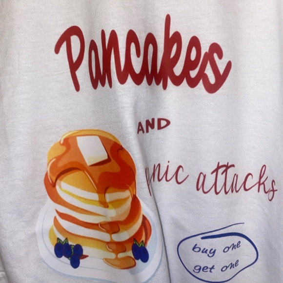 NEW!! PANCAKES & PANIC ATTACKS tee - Picture 2 of 6
